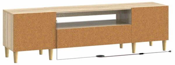 LED TV szekrény Sonoma Tölgy Szerelt Fa