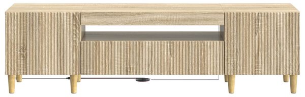 LED TV szekrény Sonoma Tölgy Szerelt Fa