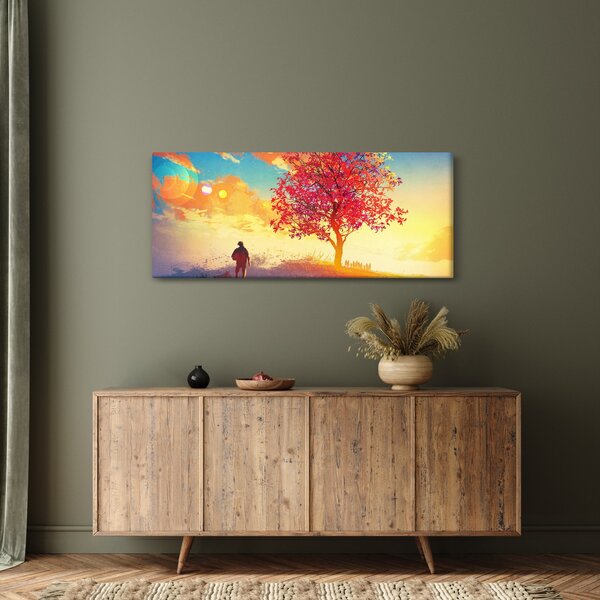 Egy fa képe a dombon (120x50 cm)
