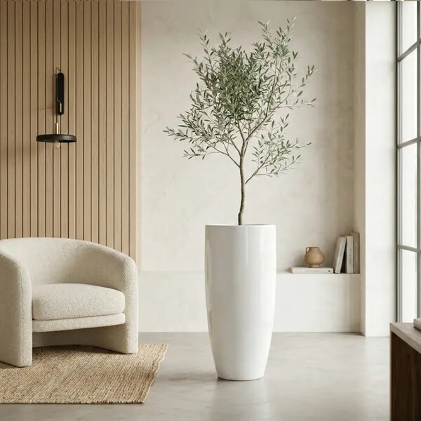 Pure Royal 80×40 cm fehér virágtartó cserép - Fehér - 71 - 90 cm