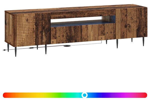 LED TV szekrény Antik Fa Szerelt Fa