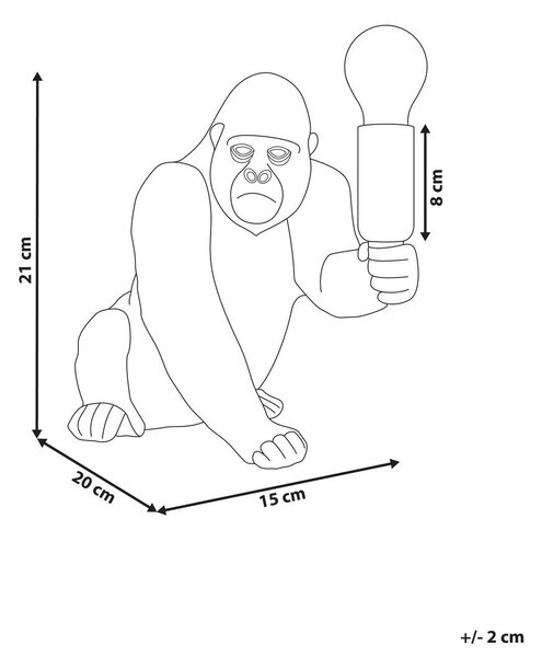 Asztali lámpa Gorilla HARAMBE Arany