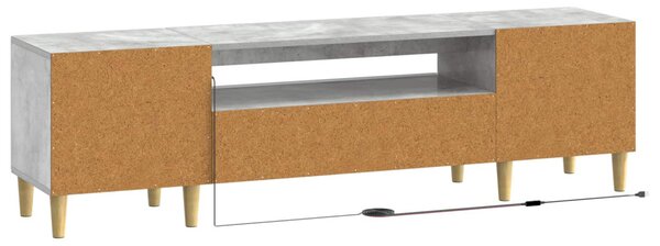 LED TV szekrény Betonszürke Szerelt Fa