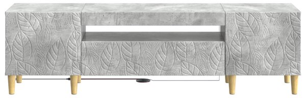 LED TV szekrény Betonszürke Szerelt Fa