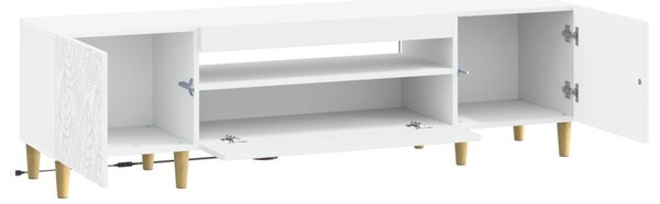 LED TV szekrény DELFT 153 x 35 x 43 cm Fehér Szerelt Fa