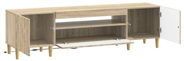 LED TV szekrény Sonoma Tölgy Szerelt Fa