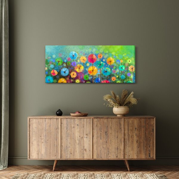 Kép - Absztrakt virágok (120x50 cm)
