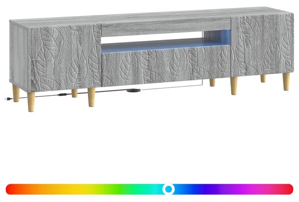 LED TV szekrény Szürke Sonoma Szerelt Fa
