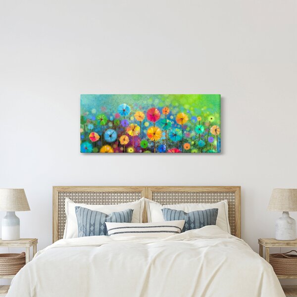 Kép - Absztrakt virágok (120x50 cm)