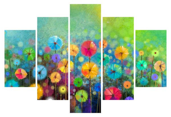 Kép - Absztrakt virágok (150x105 cm)