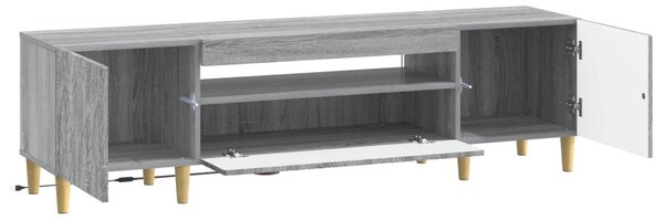 LED TV szekrény Szürke Sonoma Szerelt Fa