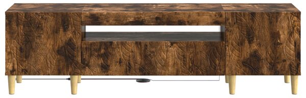 LED TV szekrény Füstös Tölgy Szerelt Fa