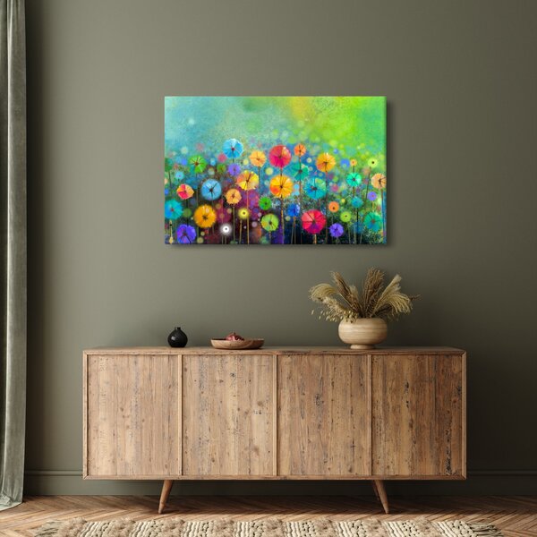 Kép - Absztrakt virágok (90x60 cm)