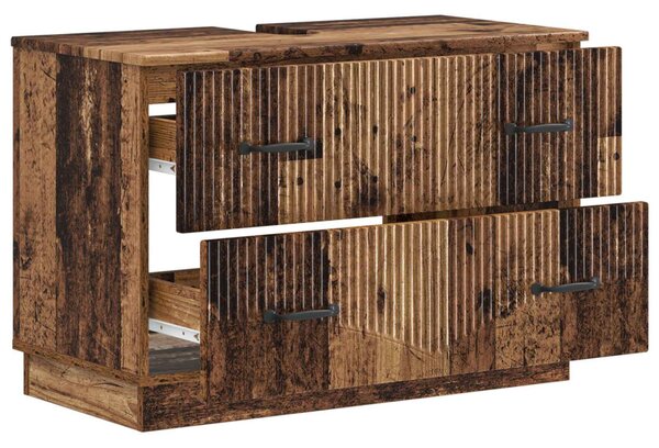 Fürdőszobai mosdószekrény HOORN Antik Fa 82 x 41 x 56 cm