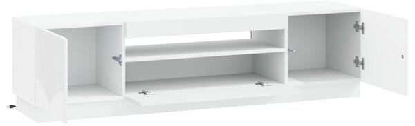 LED TV szekrény Fehér Szerelt Fa
