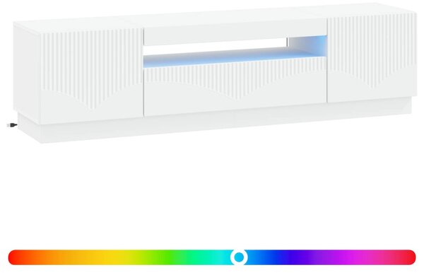 LED TV szekrény Fehér Szerelt Fa