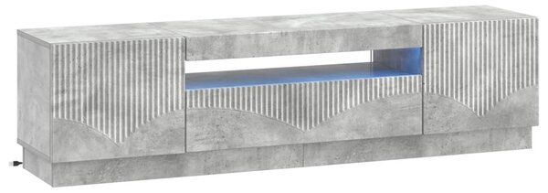 LED TV szekrény Betonszürke Szerelt Fa