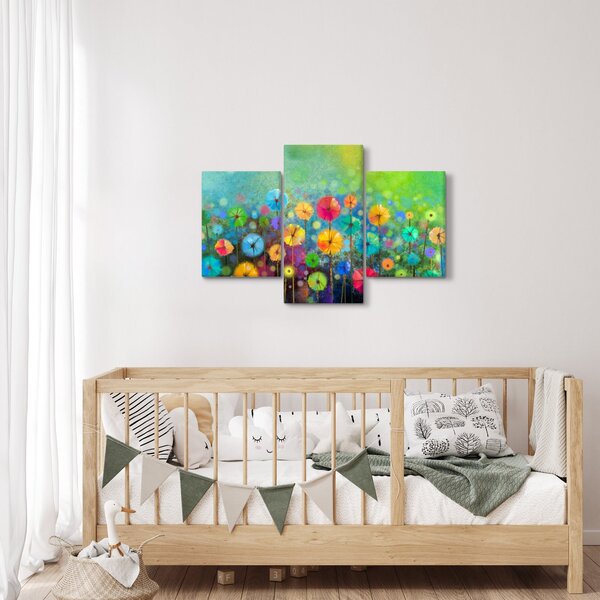 Kép - Absztrakt virágok (90x60 cm)