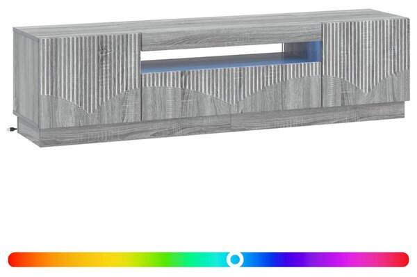 LED TV szekrény Szürke Sonoma Szerelt Fa