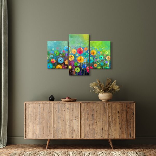 Kép - Absztrakt virágok (90x60 cm)