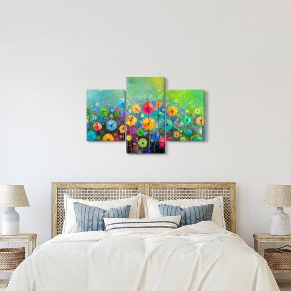Kép - Absztrakt virágok (90x60 cm)
