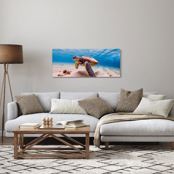 Teknős képe az óceánban (120x50 cm)