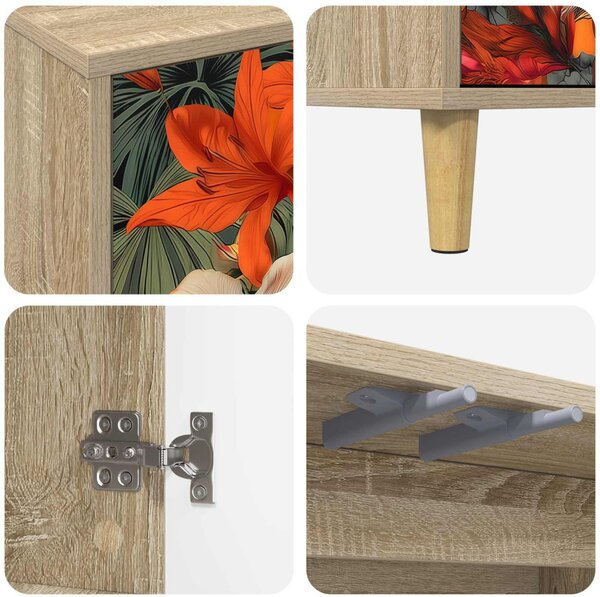 TV szekrény GENNEP 69 x 33 x 50 cm Sonoma Szerelt Fa