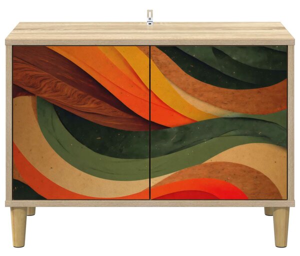 TV szekrény BONN 69 x 33 x 50 cm Sonoma Szerelt Fa