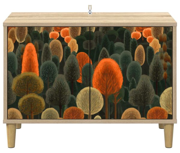 TV szekrény ZAANDAM 69 x 33 x 50 cm Sonoma Szerelt Fa