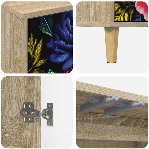 TV szekrény KIEL 69 x 33 x 50 cm Sonoma Szerelt Fa