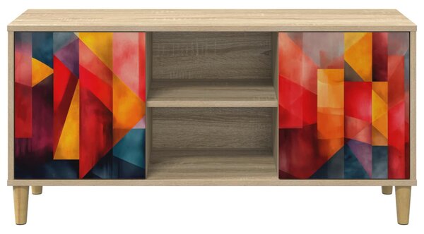 TV szekrény HEESCH 102 x 33 x 50 cm Sonoma Szerelt Fa