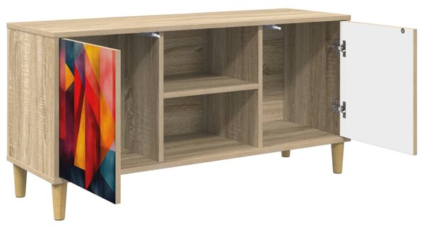 TV szekrény HEESCH 102 x 33 x 50 cm Sonoma Szerelt Fa