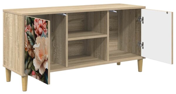 TV szekrény BORNE 102 x 33 x 50 cm Sonoma Szerelt Fa
