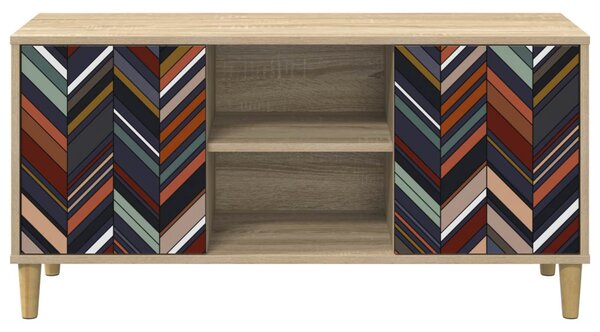 TV szekrény OMMEN 102 x 33 x 50 cm Sonoma Szerelt Fa