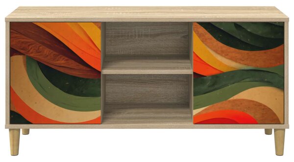 TV szekrény BONN 102 x 33 x 50 cm Sonoma Szerelt Fa