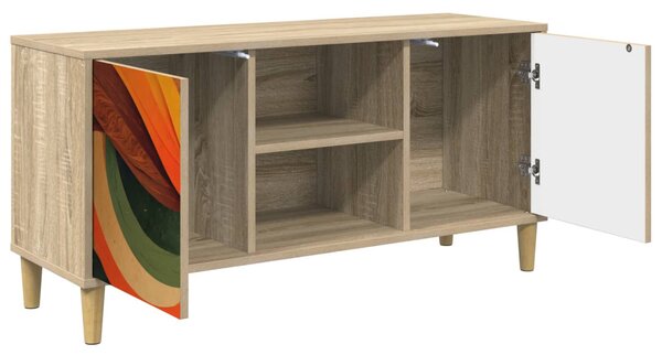TV szekrény BONN 102 x 33 x 50 cm Sonoma Szerelt Fa