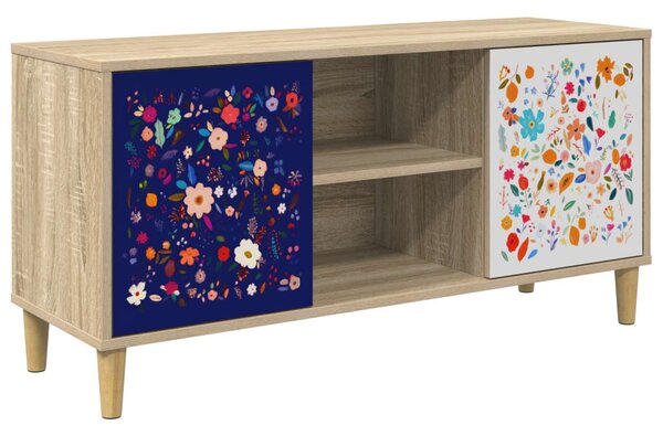 TV szekrény MAINZ 102 x 33 x 50 cm Sonoma Szerelt Fa