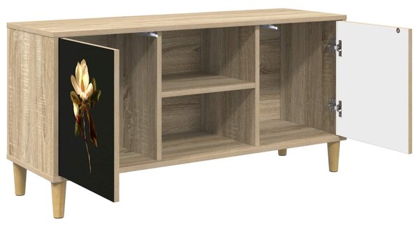 TV szekrény BREMEN 102 x 33 x 50 cm Sonoma Szerelt Fa