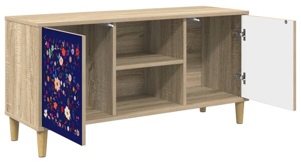 TV szekrény MAINZ 102 x 33 x 50 cm Sonoma Szerelt Fa