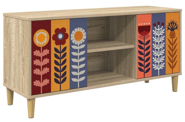 TV szekrény ESSEN 102 x 33 x 50 cm Sonoma Szerelt Fa