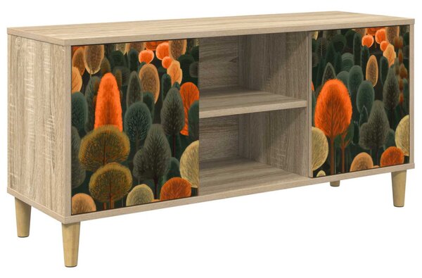 TV szekrény ZAANDAM 102 x 33 x 50 cm Sonoma Szerelt Fa