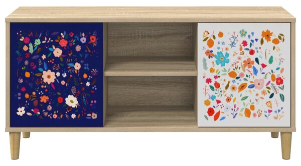 TV szekrény MAINZ 102 x 33 x 50 cm Sonoma Szerelt Fa