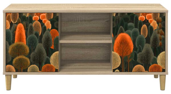 TV szekrény ZAANDAM 102 x 33 x 50 cm Sonoma Szerelt Fa