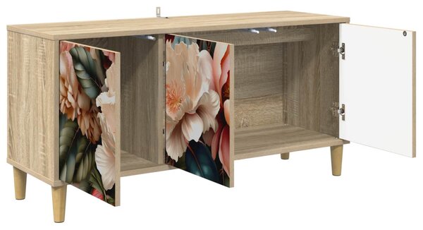 TV szekrény BORNE 102 x 33 x 50 cm Sonoma Szerelt Fa