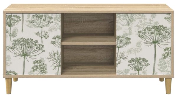 TV szekrény GOTHA 102 x 33 x 50 cm Sonoma Szerelt Fa