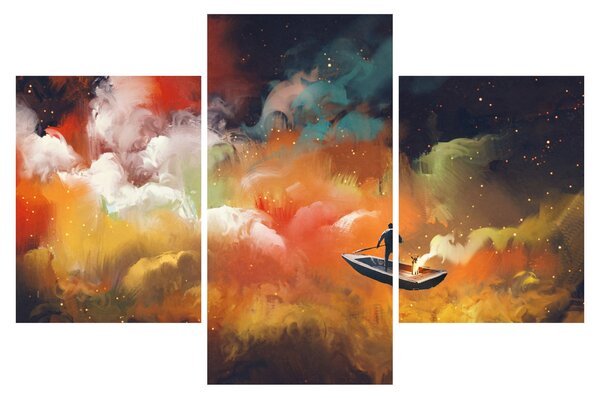 Kép - Az űrben úszó ember (90x60 cm)