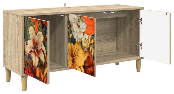 TV szekrény GENNEP 102 x 33 x 50 cm Sonoma Szerelt Fa