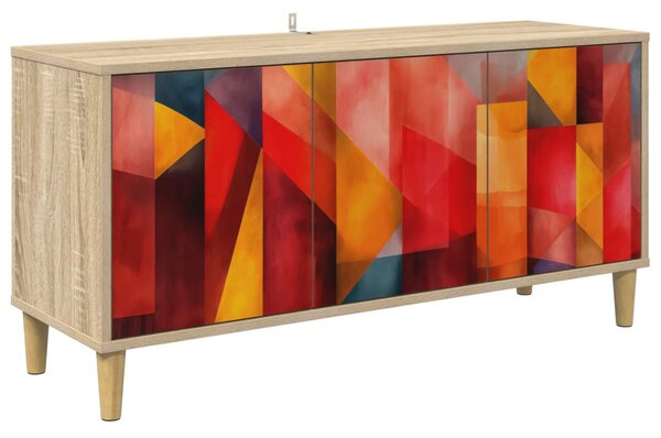 TV szekrény HEESCH 102 x 33 x 50 cm Sonoma Szerelt Fa