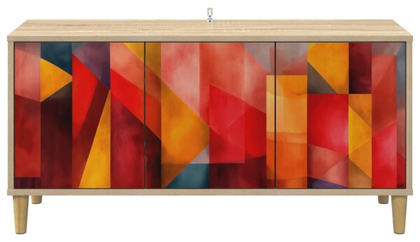 TV szekrény HEESCH 102 x 33 x 50 cm Sonoma Szerelt Fa
