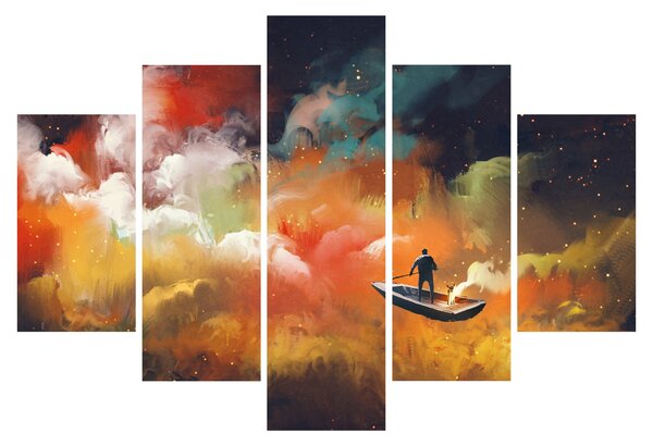 Kép - Az űrben úszó ember (150x105 cm)